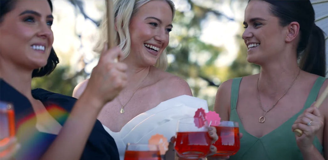 Bride with wedding guests